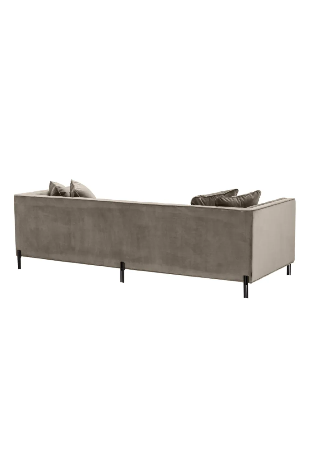 Greige Velvet Tufted Sofa | Eichholtz Sienna
