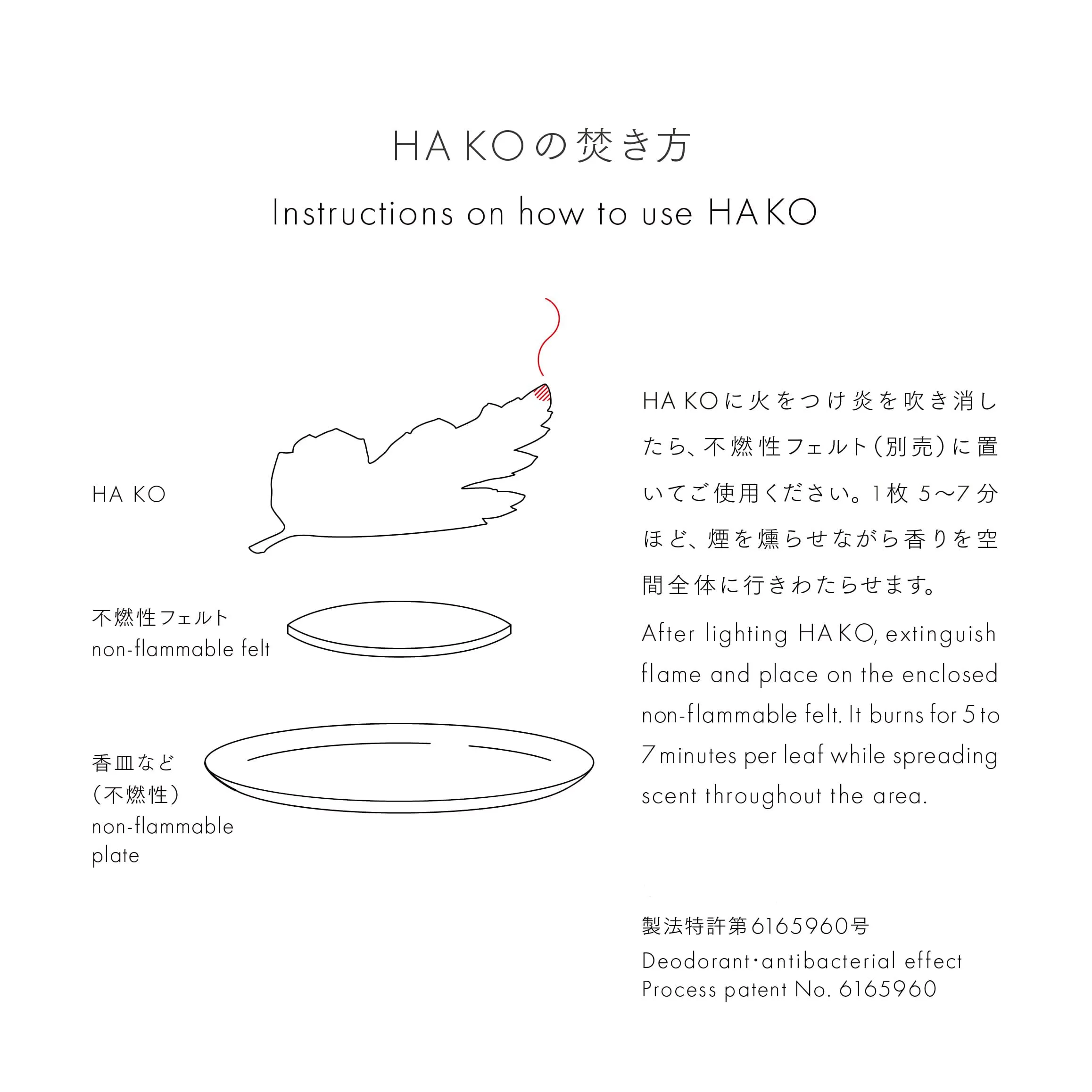 HAKO Paper Leaf Incense - Citrus
