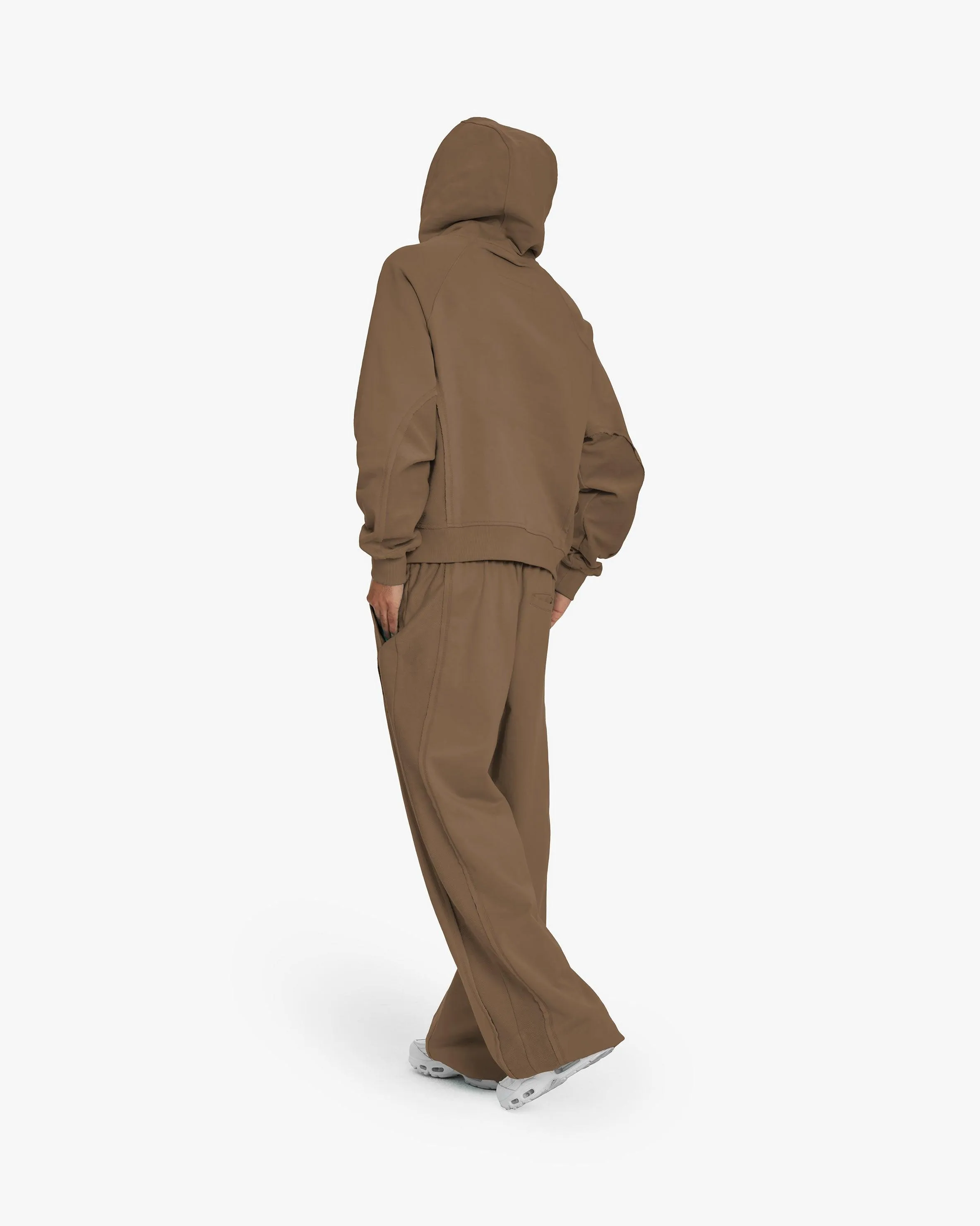 INSIDE OUT HOODIE CHOCOLATE BROWN