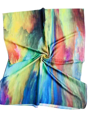 JC022856 Green-Multi Sea of Clouds Scarf