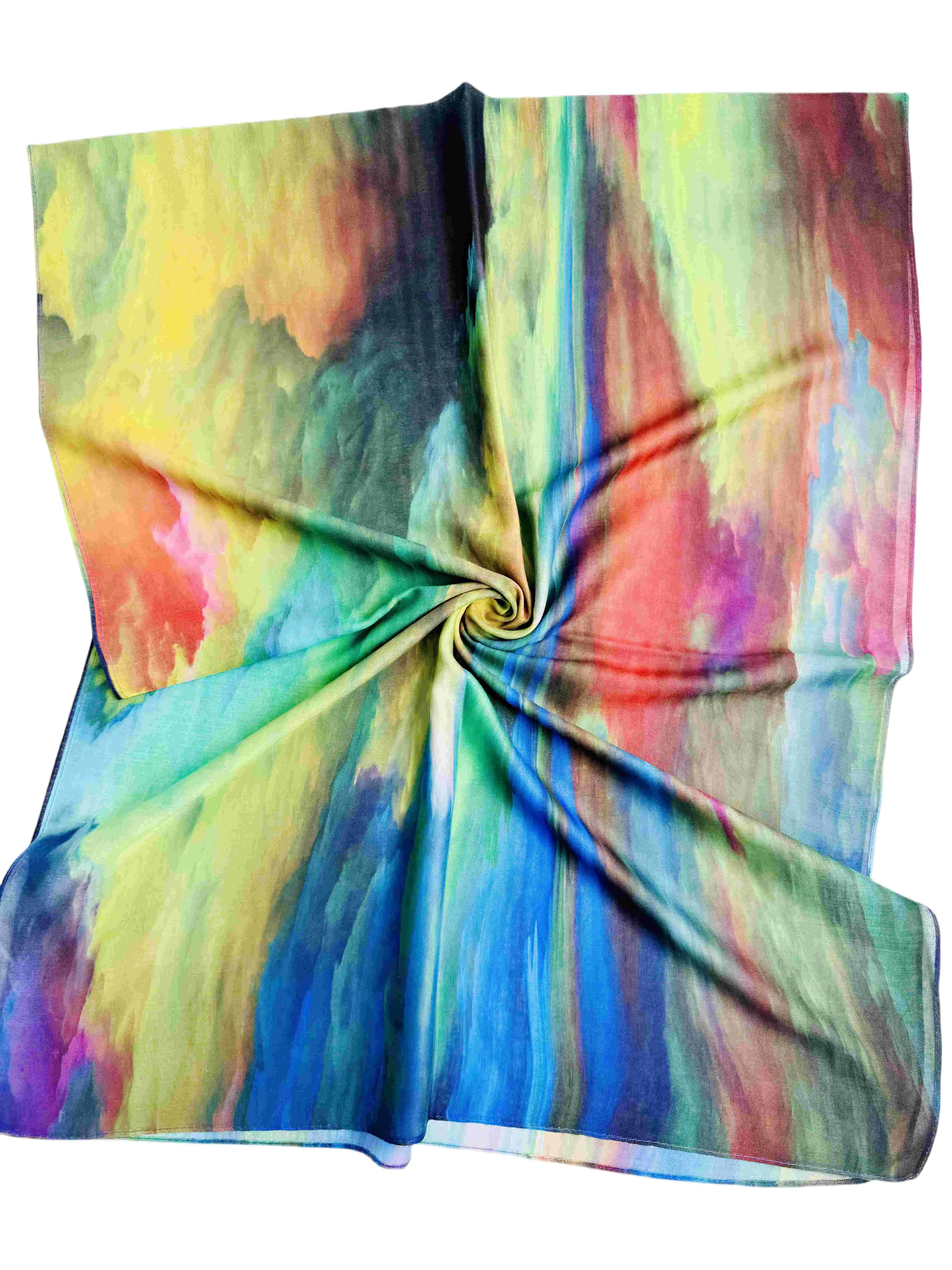 JC022856 Green-Multi Sea of Clouds Scarf