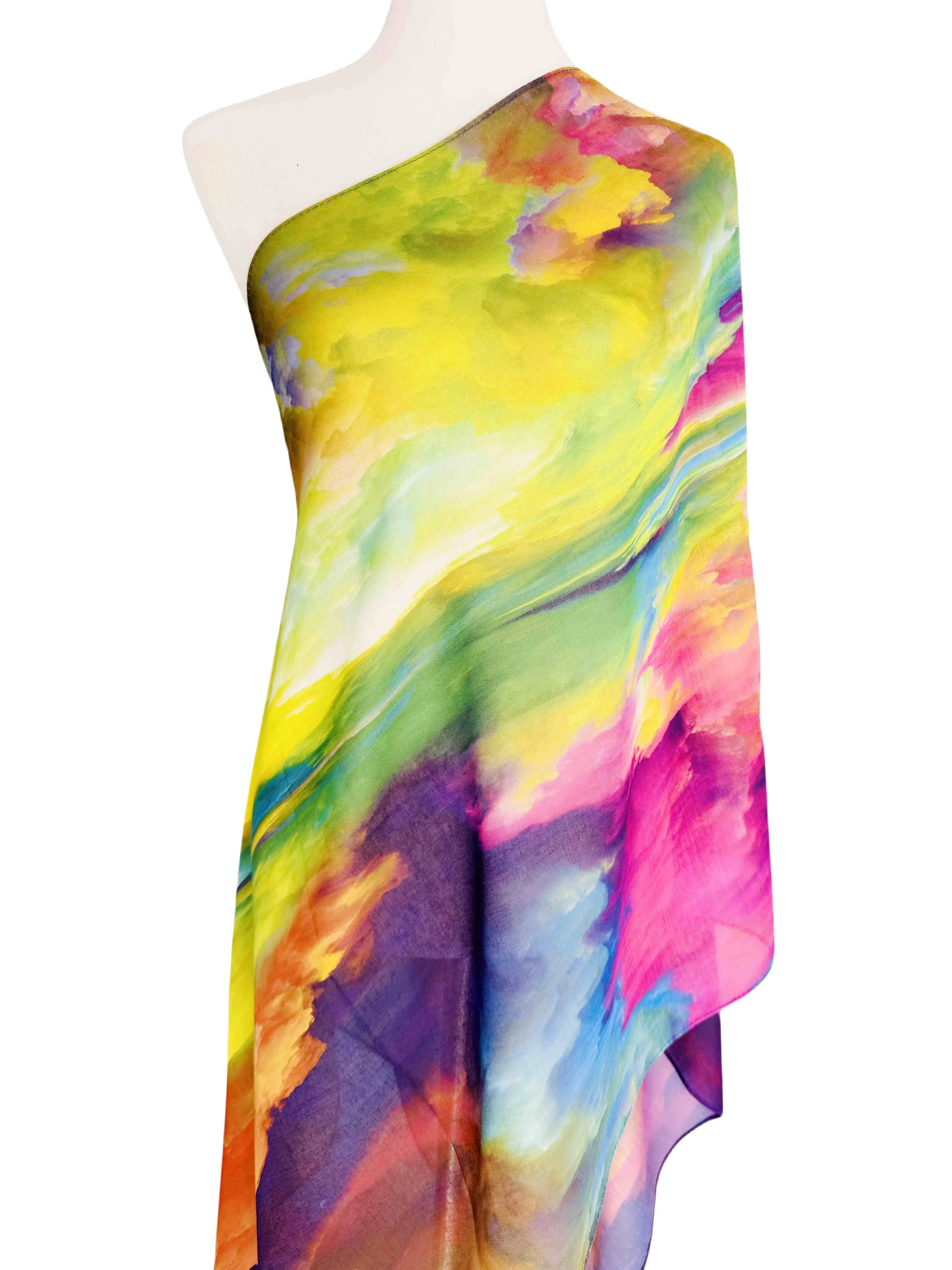 JC022857 Olive-Multi Sea of Clouds Scarf