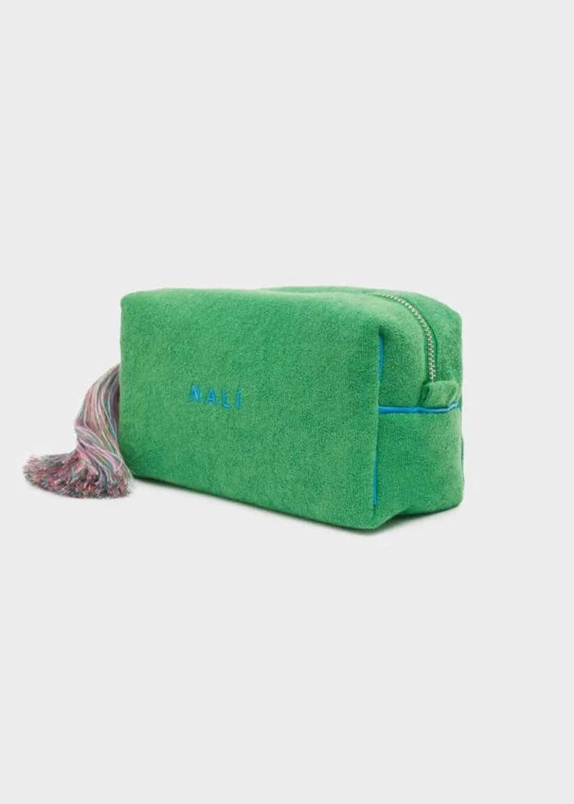 Josephine Terrycloth Wash Bag Green