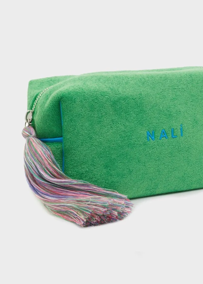 Josephine Terrycloth Wash Bag Green