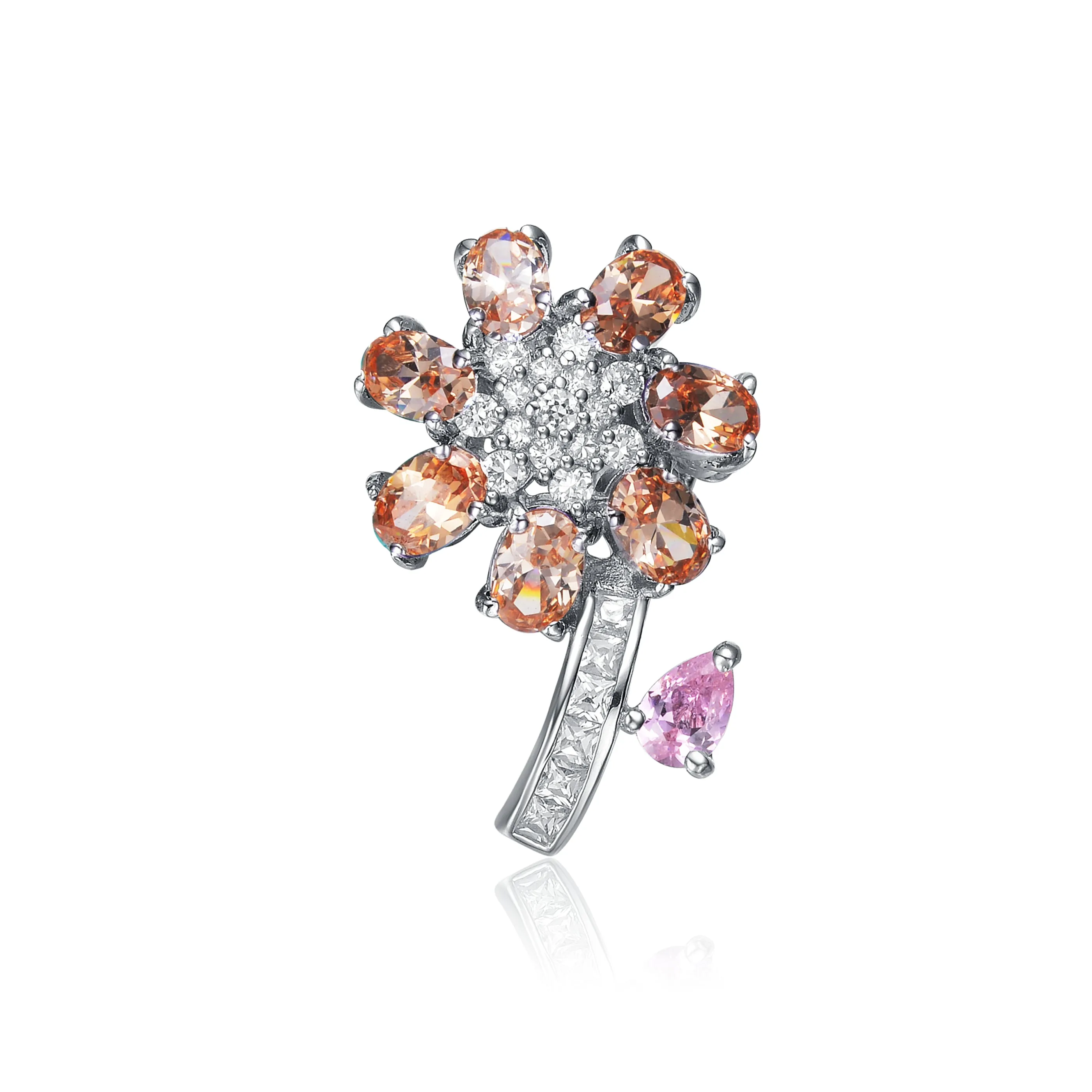 Juliette Violet And Pink Flower Pin