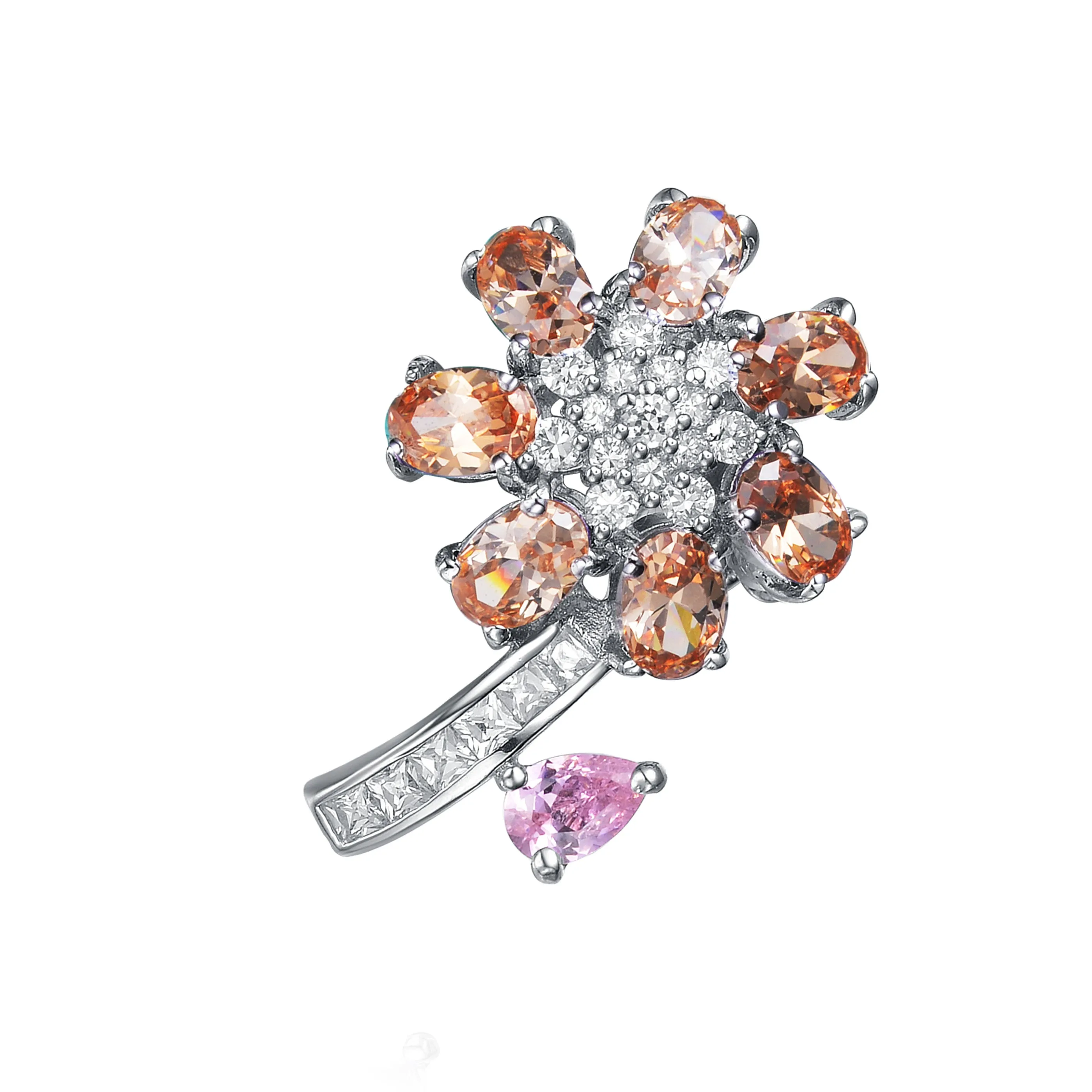 Juliette Violet And Pink Flower Pin