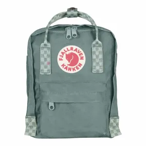 Kanken MINI Frost Green Chess Pattern Backpack