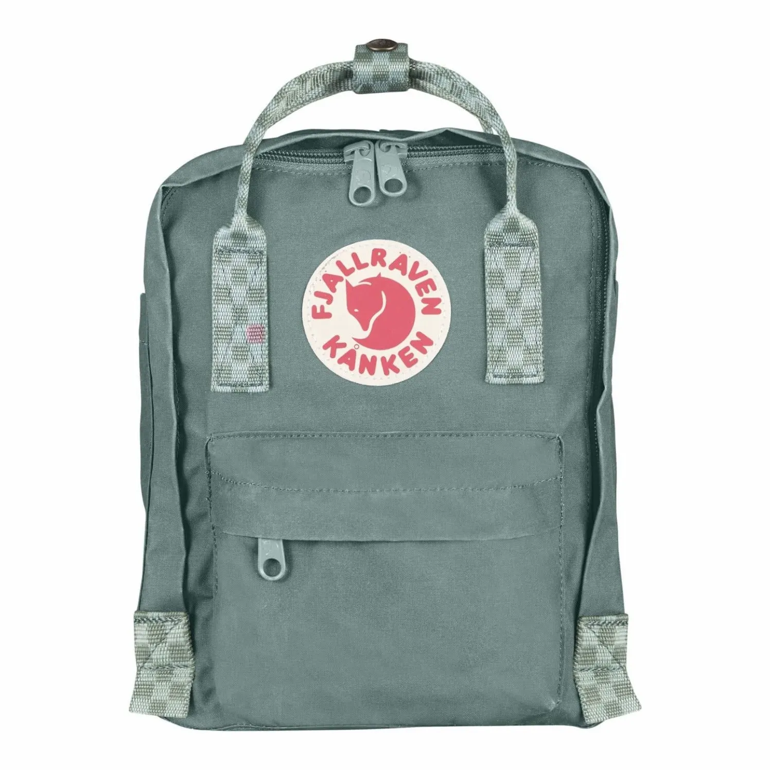 Kanken MINI Frost Green Chess Pattern Backpack