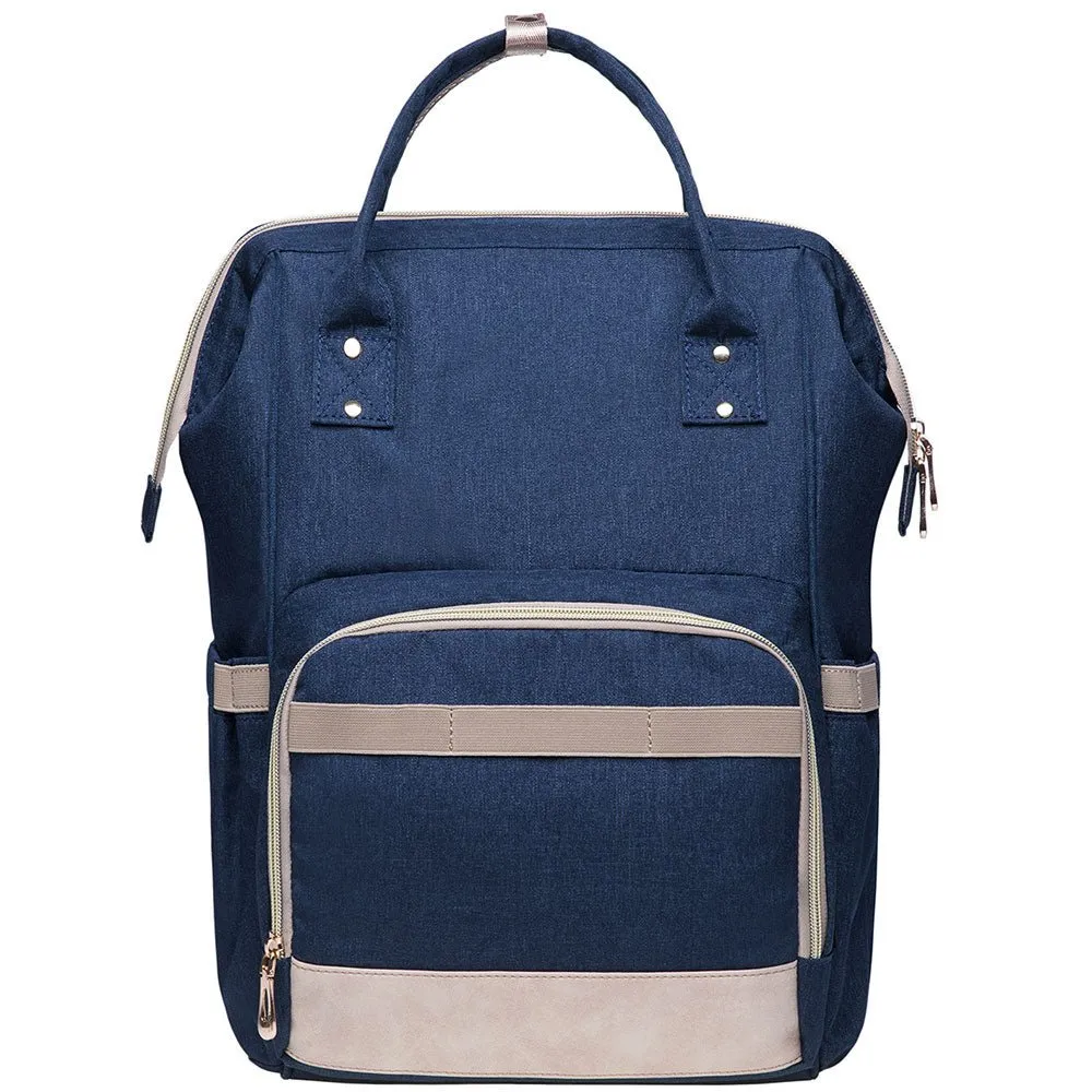 KAUKKO Diaper Bag Backpack with Pacifier Holder and Stroller straps - for Mom and Dad, Waterproof, one size, KT01-5 ( Mediterranean Blue / 18L）