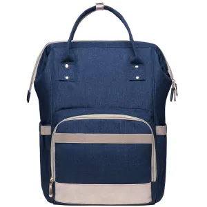 KAUKKO Diaper Bag Backpack with Pacifier Holder and Stroller straps - for Mom and Dad, Waterproof, one size, KT01-5 ( Mediterranean Blue / 18L）