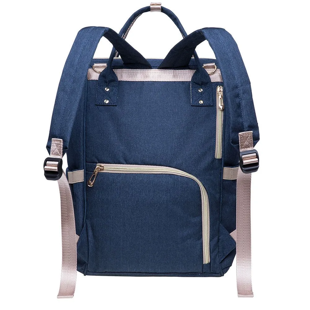 KAUKKO Diaper Bag Backpack with Pacifier Holder and Stroller straps - for Mom and Dad, Waterproof, one size, KT01-5 ( Mediterranean Blue / 18L）
