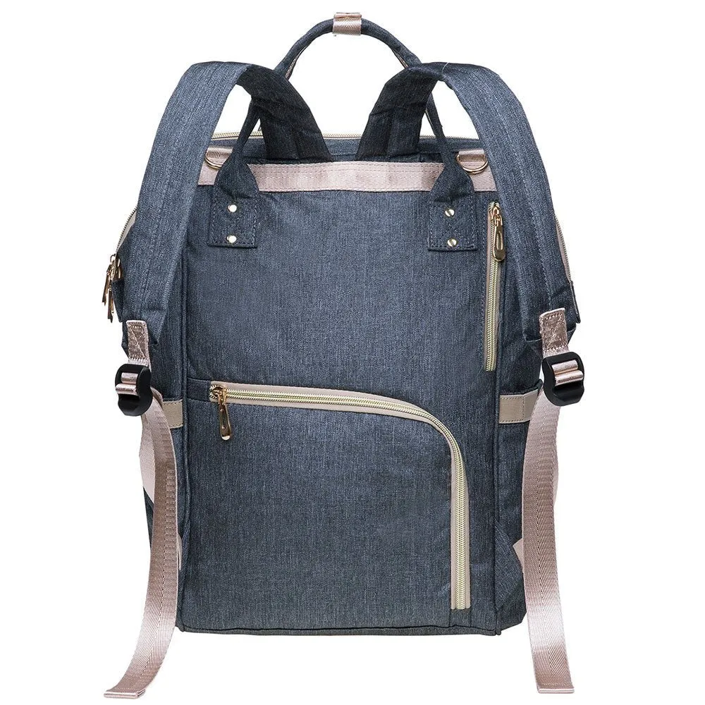 KAUKKO Diaper Bag Backpack with Pacifier Holder and Stroller straps - for Mom and Dad, Waterproof, one size, KT01-5 ( New York Gray / 18L）