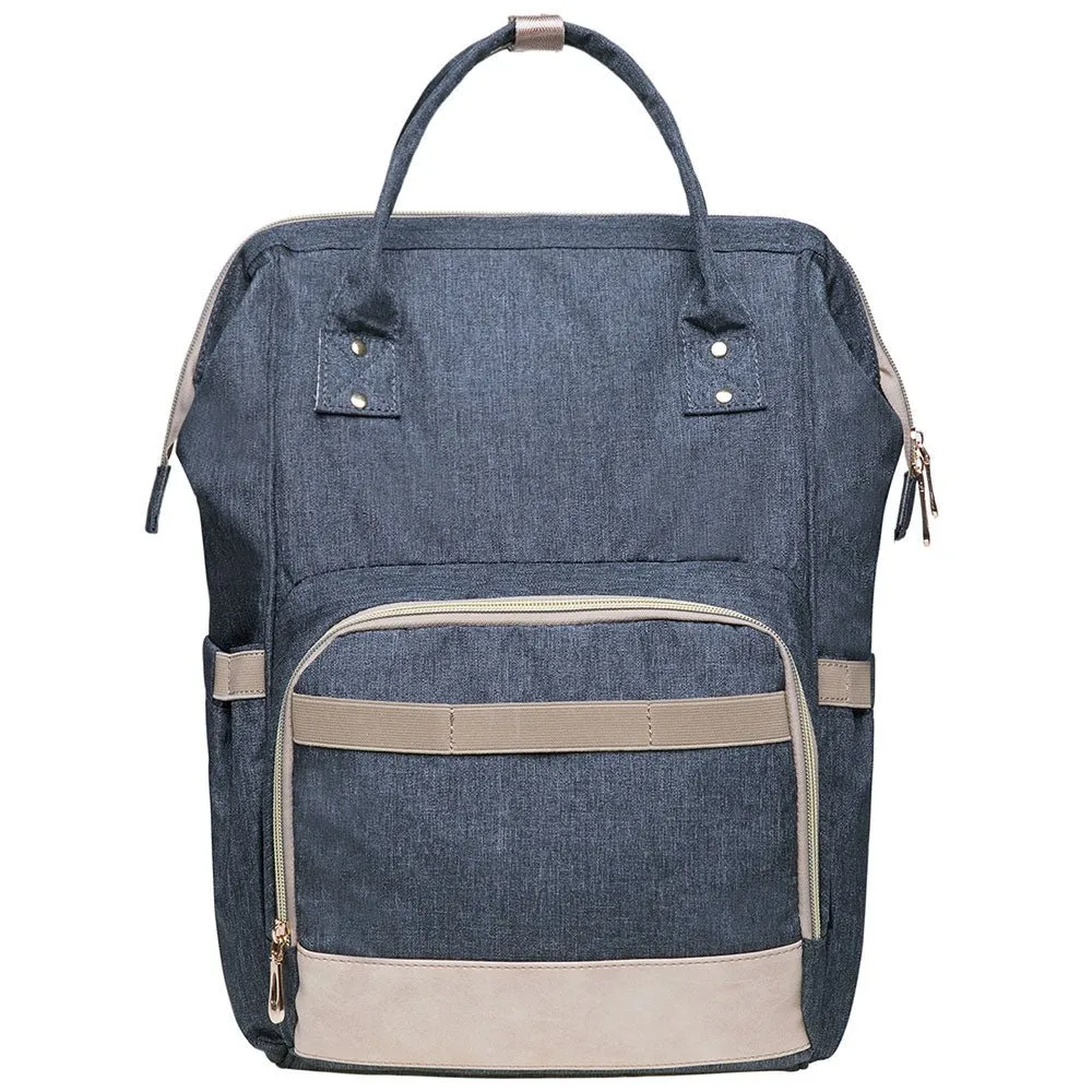 KAUKKO Diaper Bag Backpack with Pacifier Holder and Stroller straps - for Mom and Dad, Waterproof, one size, KT01-5 ( New York Gray / 18L）
