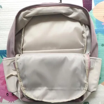 Kawaii Canvas Kekemi Bear Friends Plush Backpack - Kawaii Bag