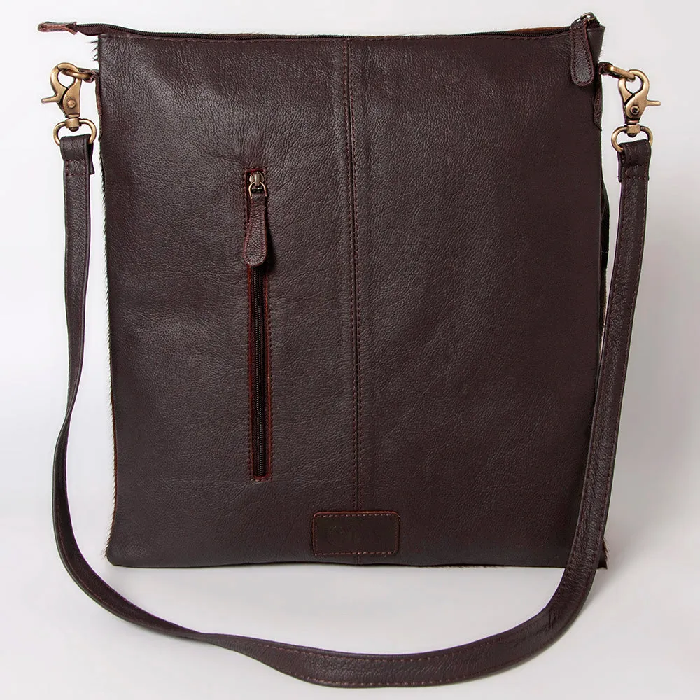 KBK101 - KBK101 -CROSS BODY Hand Tooled Saddle Leather with Cowhide Leather Ladies Bag KBK101 - KBK1