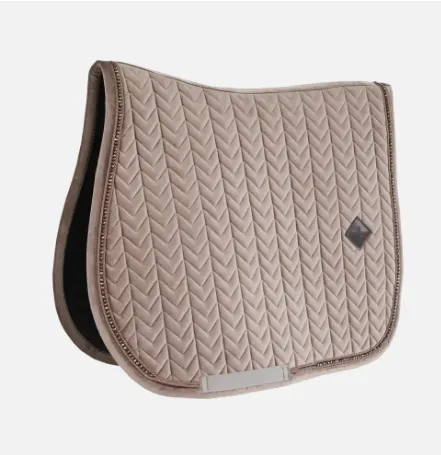 Kentucky Saddle Pad Velvet With Pearls Soft Beige