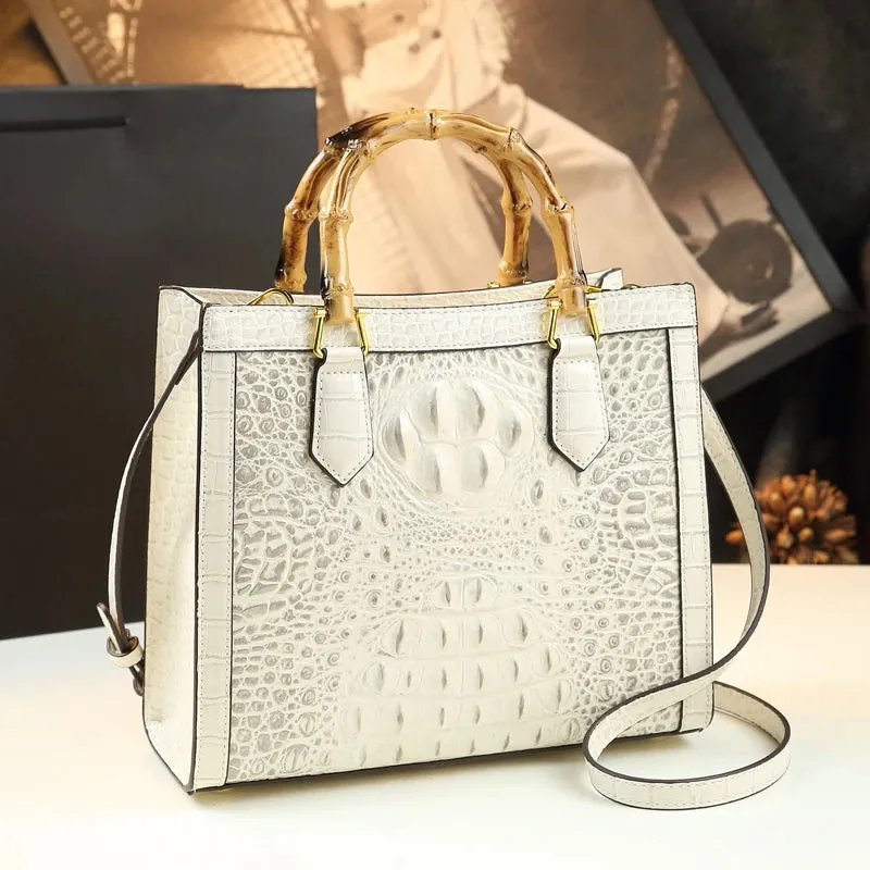 Leather Crocodile Pattern Messenger Bags