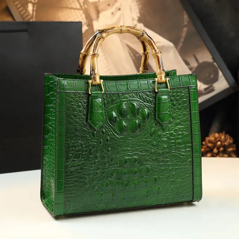 Leather Crocodile Pattern Messenger Bags