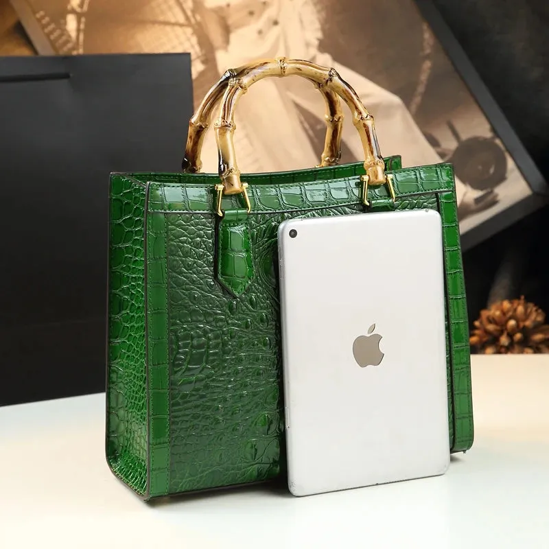 Leather Crocodile Pattern Messenger Bags