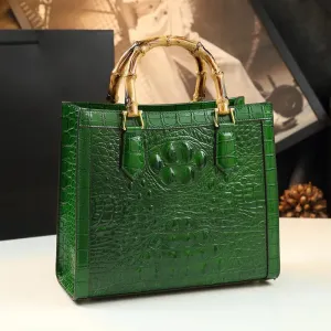 Leather Crocodile Pattern Messenger Bags