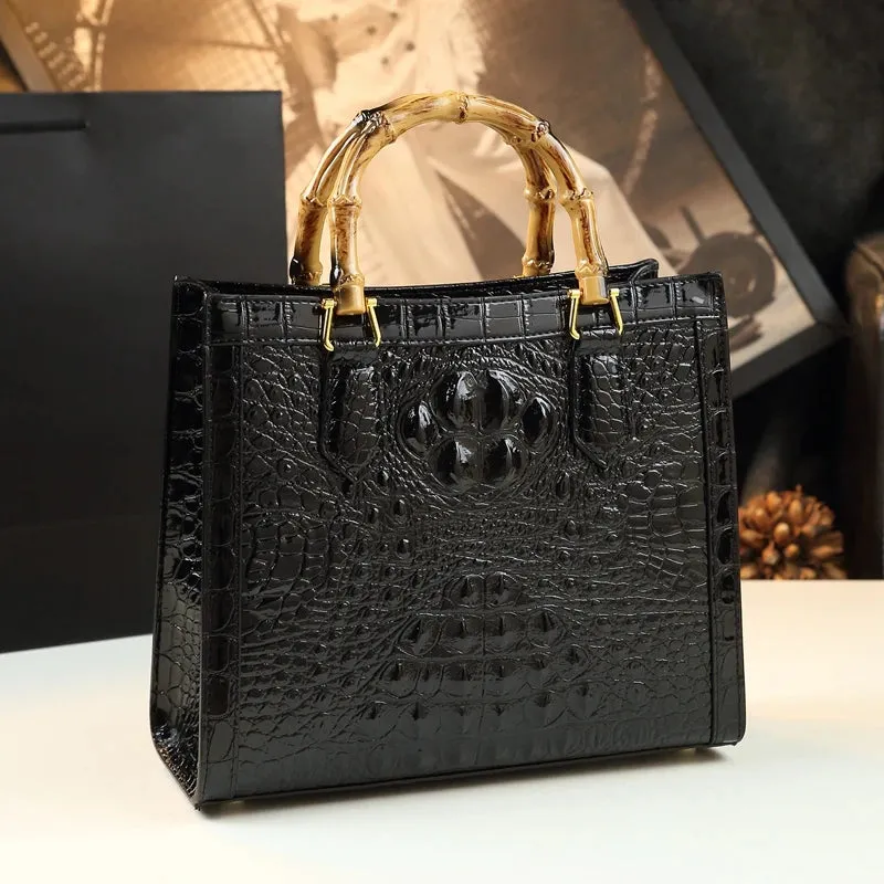 Leather Crocodile Pattern Messenger Bags