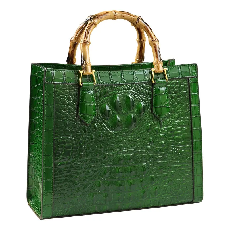 Leather Crocodile Pattern Messenger Bags