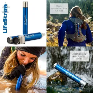 LifeStraw Steel Personal Water 2-Stage Filtration System with Carbon Filter