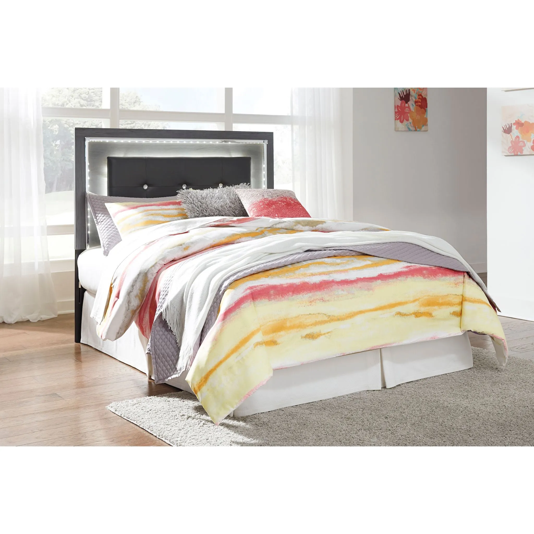 Lodanna Full Panel Headboard - Gray