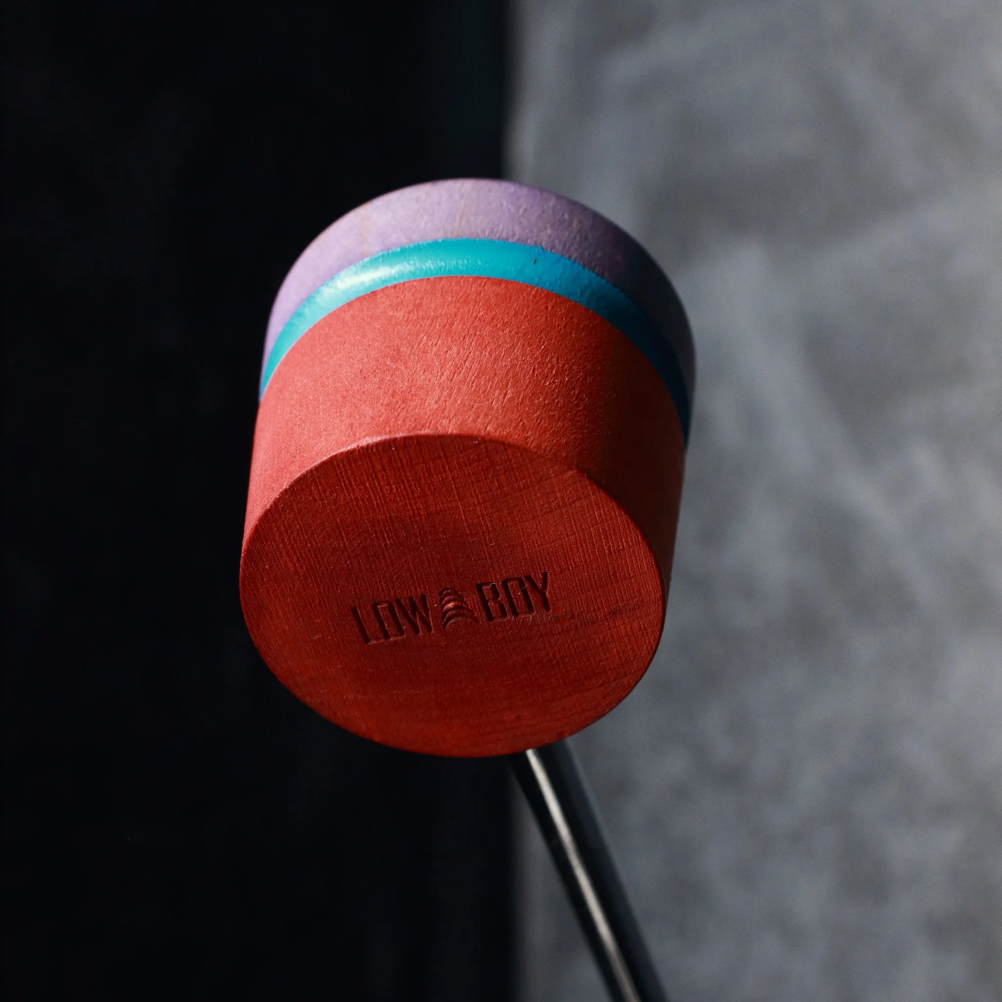 Low Boy Lightweight Leather Daddy Beater Red/Purple with Seafoam Stripe