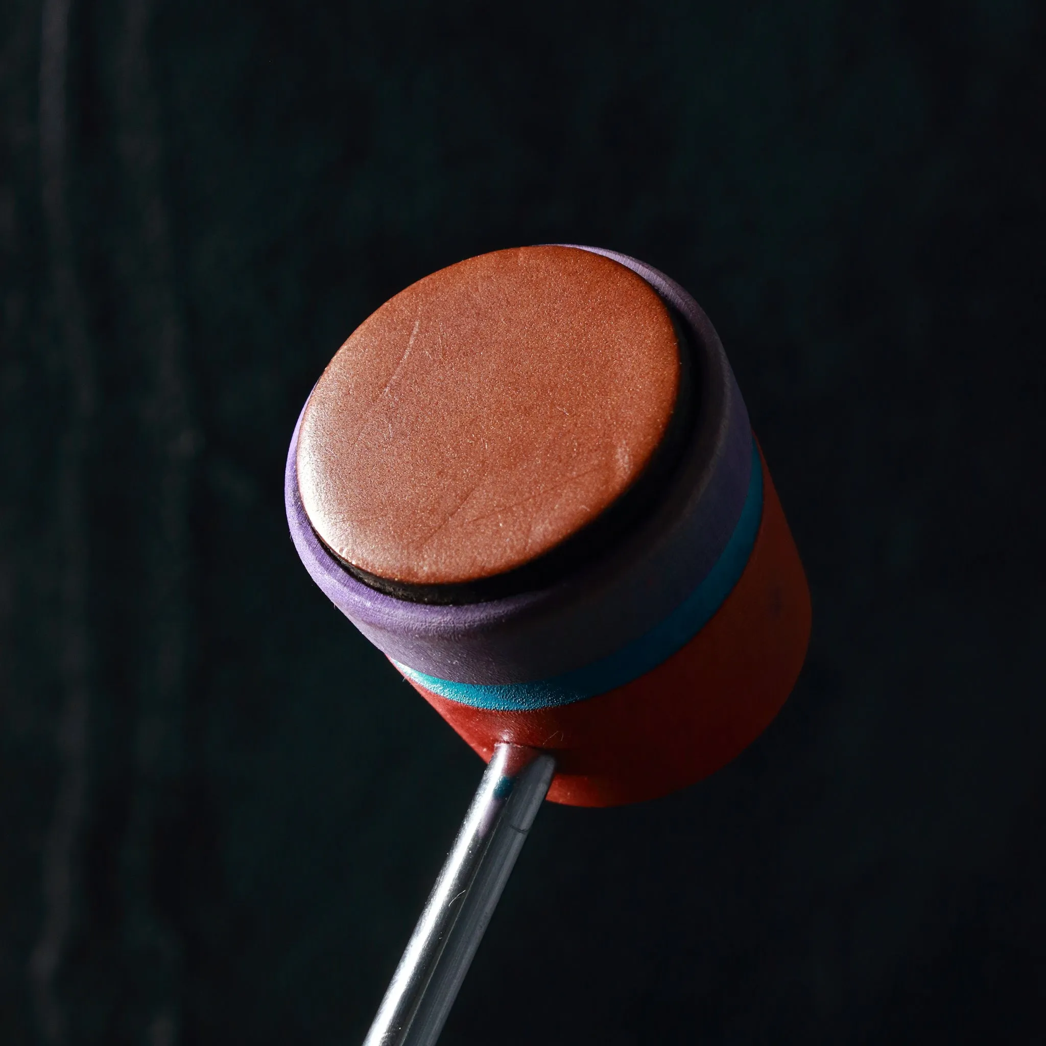 Low Boy Lightweight Leather Daddy Beater Red/Purple with Seafoam Stripe