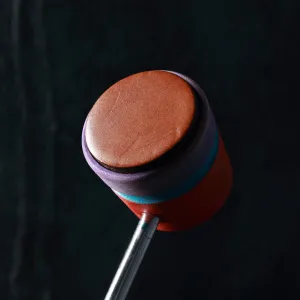 Low Boy Lightweight Leather Daddy Beater Red/Purple with Seafoam Stripe