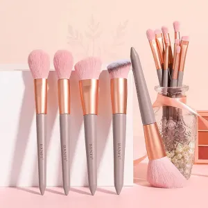 Makeup Brushes Set | 13 Pcs Pink Professional Foundation Eyeshadow Eyeliner Eyeliner Make Up Brushes With Bag