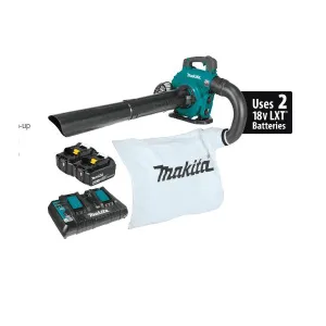 Makita® XBU04PTV Brushless Blower Kit With Vacuum Attachment Kit, Tool/Kit: Kit, 36 V, 448 cfm Air Flow, 5 Ah