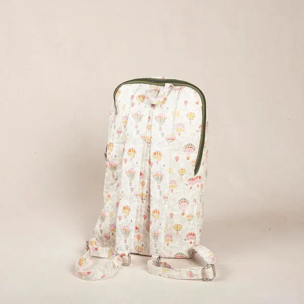 Manju Uphill Backpack - Off white print