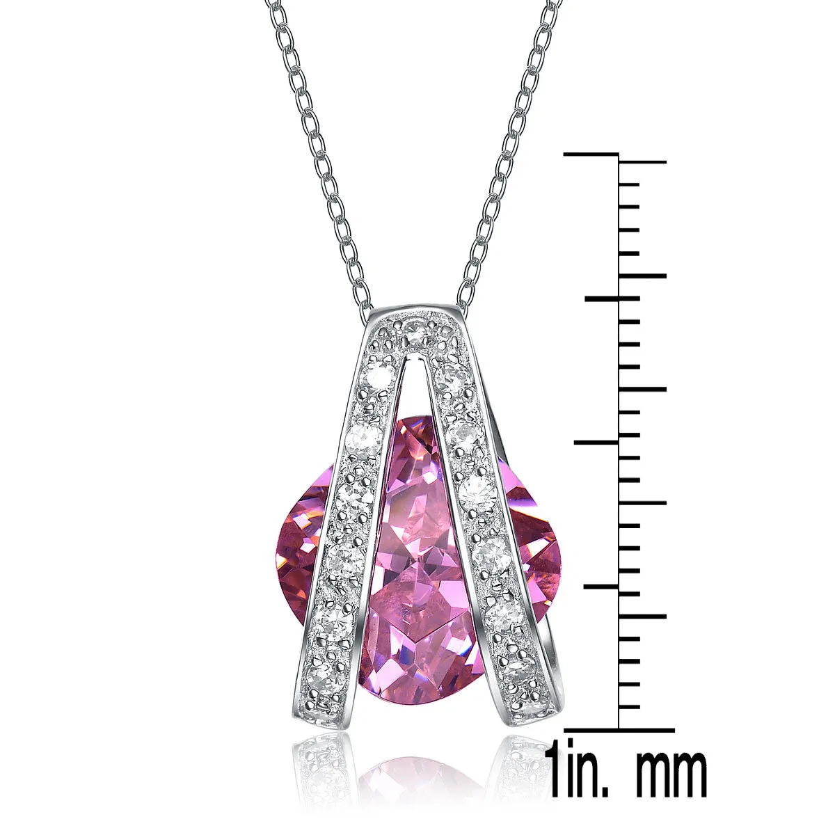 Marguerite Dainty Crossover Pink Pendant