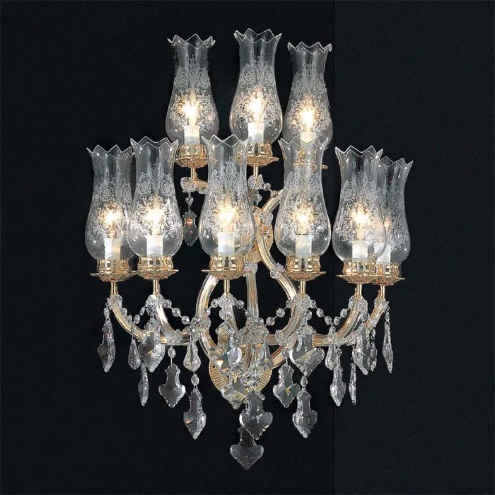 Maria Theresa 9 Light Premium Strass Crystal Wall Chandelier