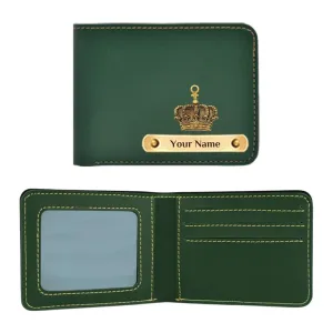 Mens Customized Wallet with King Charm - Green