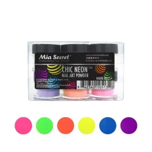 Mia Secret Acrylic Powder Set 6pc - Chic Neon
