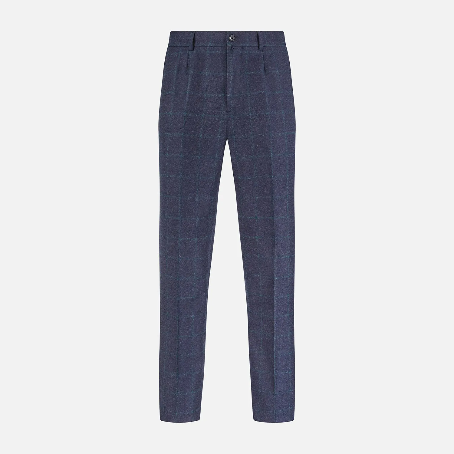 Midnight and Green Check Rupert Trousers