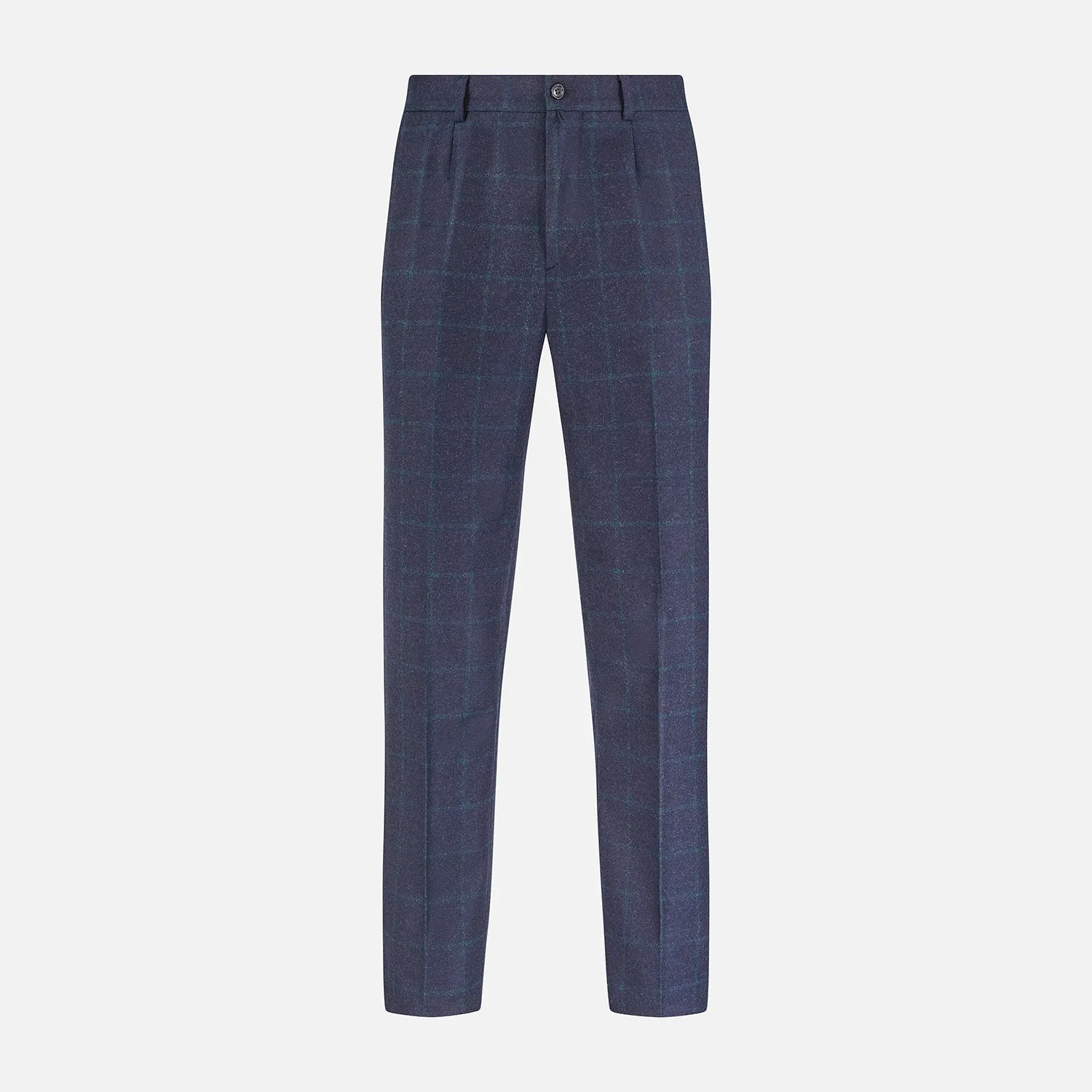 Midnight and Green Check Rupert Trousers