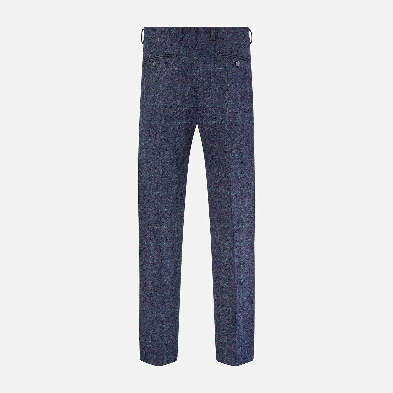 Midnight and Green Check Rupert Trousers