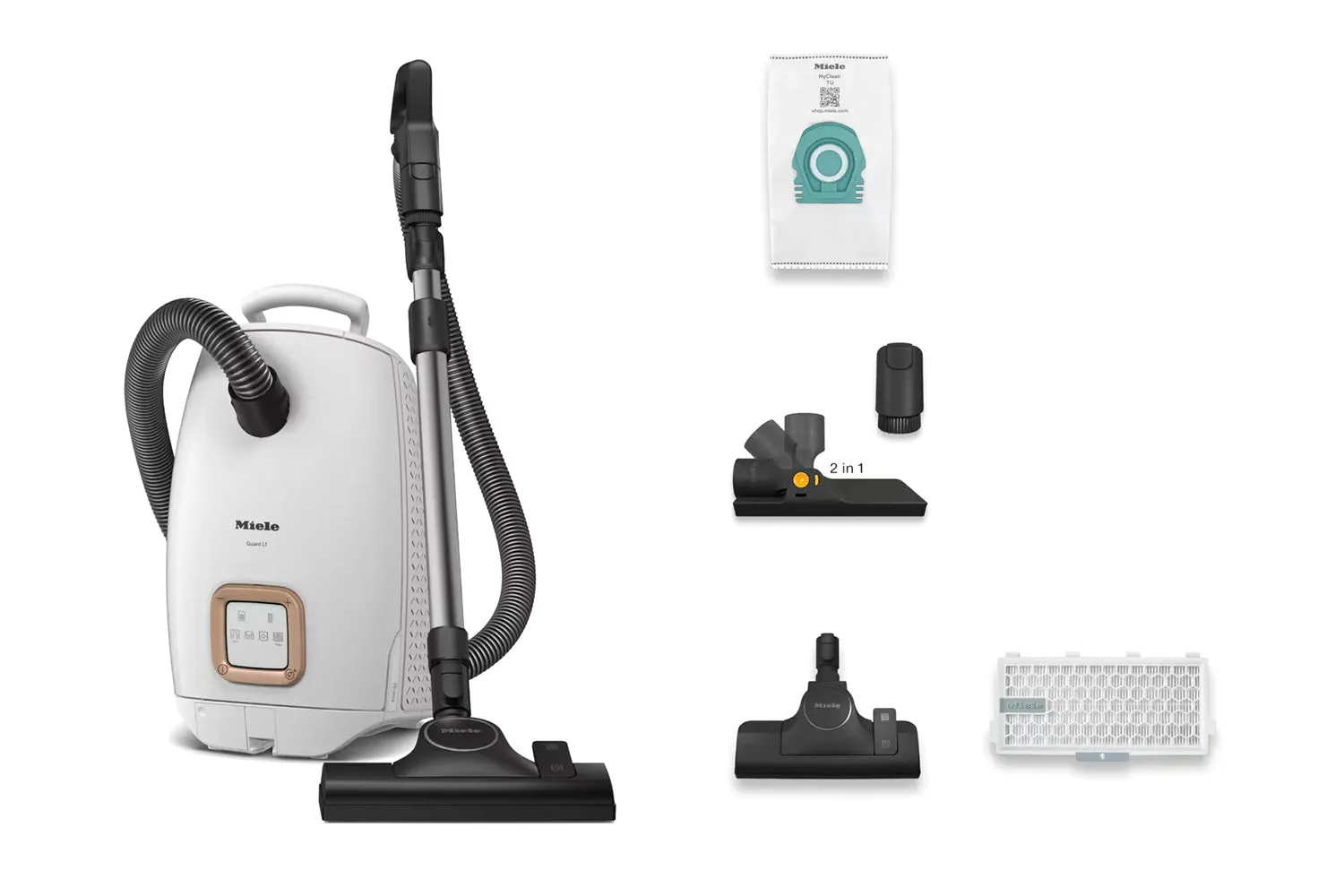 Miele Guard L1 Allergy Cylinder Vacuum Cleaner | GUARDL1ALLERG | Brilliant White