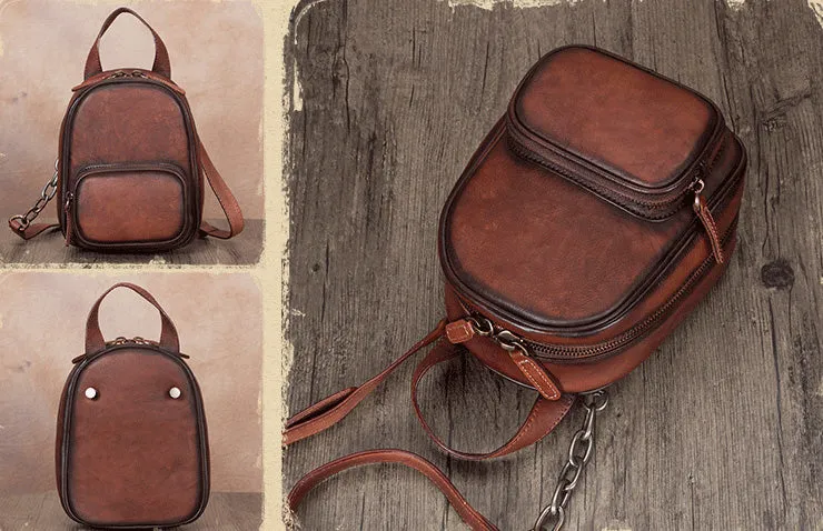 Mini Womens Cute Leather Crossbody Handbag Purse Side Bag for Women