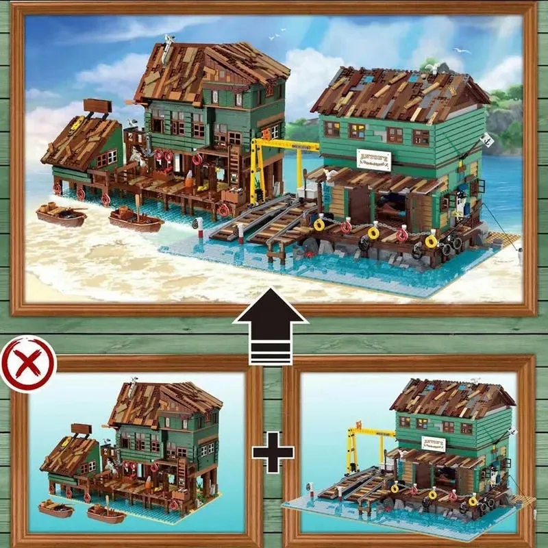 MOC Street Expert City Ship Repair Yard Bricks Toy 30106