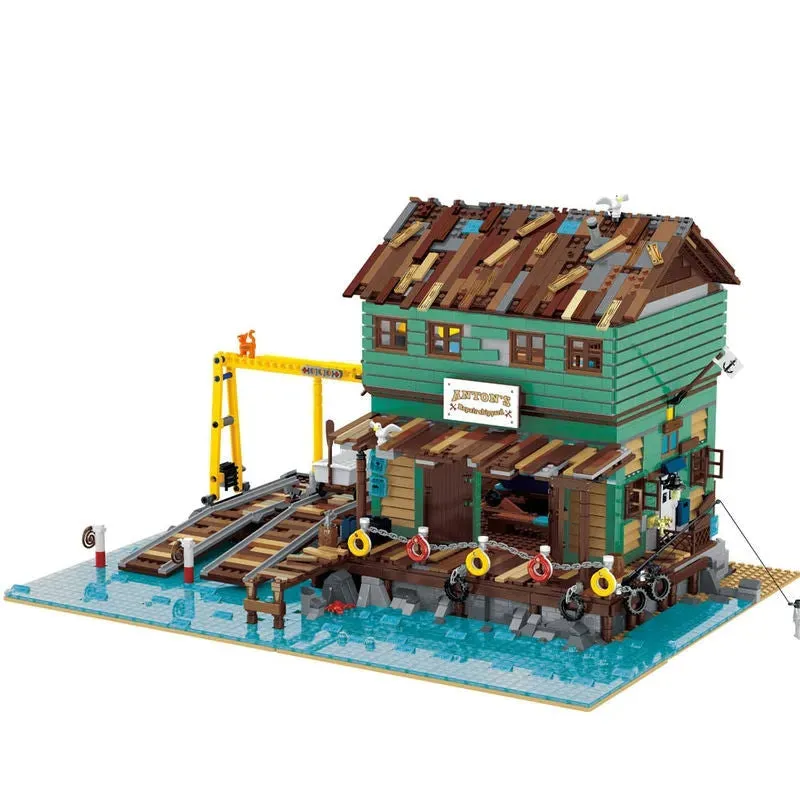 MOC Street Expert City Ship Repair Yard Bricks Toy 30106