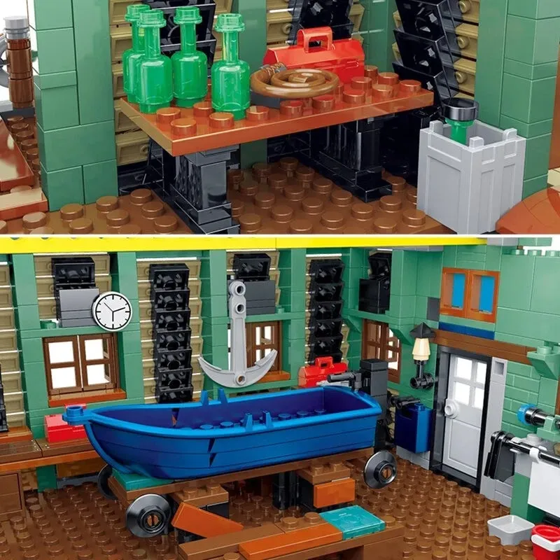 MOC Street Expert City Ship Repair Yard Bricks Toy 30106