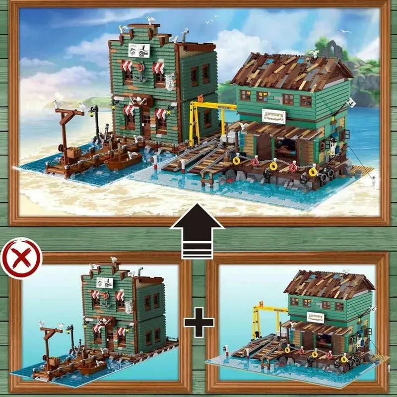 MOC Street Expert City Ship Repair Yard Bricks Toy 30106
