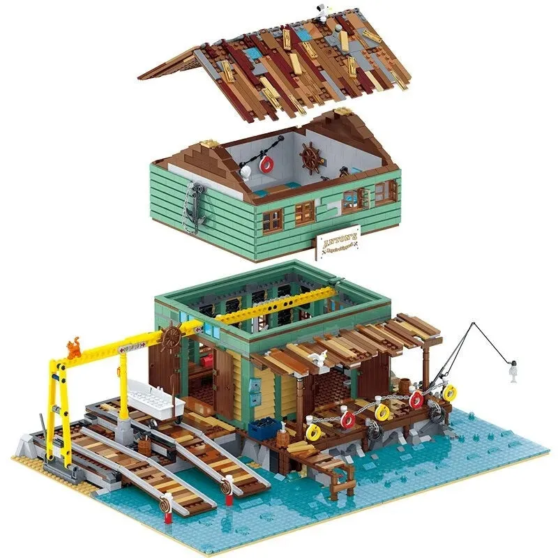 MOC Street Expert City Ship Repair Yard Bricks Toy 30106