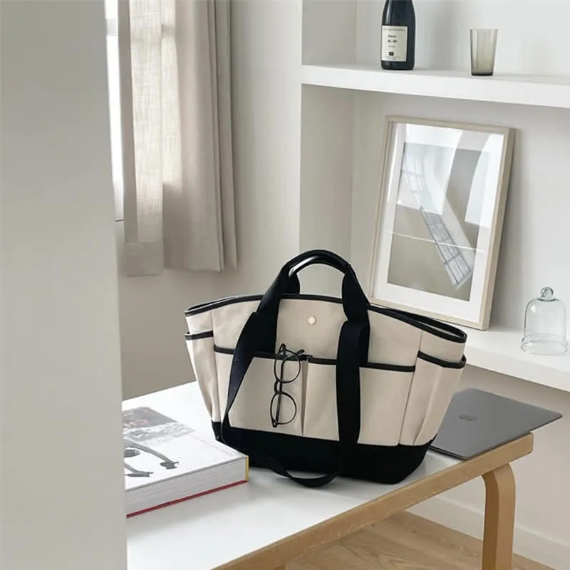 Multi-functional Pocket Canvas Mommy Bag