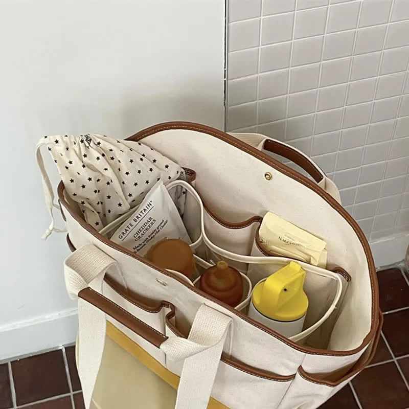 Multi-functional Pocket Canvas Mommy Bag